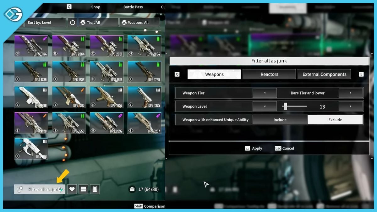 Manage Your Weapon Inventory