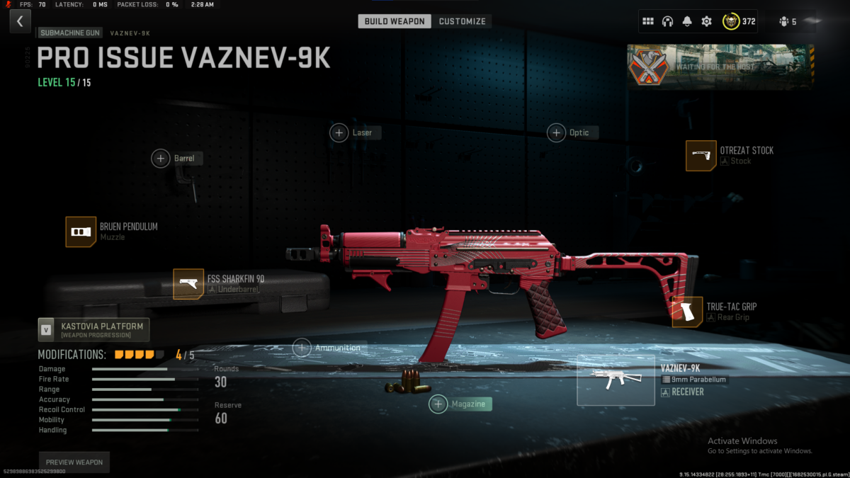 Vaznev-9K Loadout